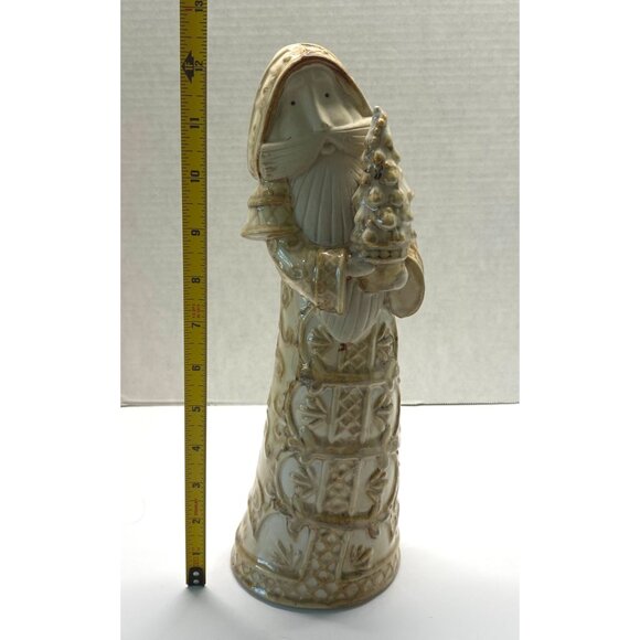 Vintage Santa Claus Figurine Holding Tree Christmas Decor Vintage Folk Art - Picture 4 of 9